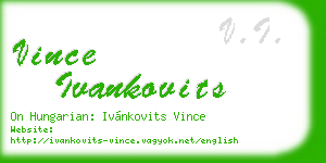 vince ivankovits business card